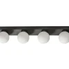 Sandhamn Vägglampa 50cm Svart/Opal IP44