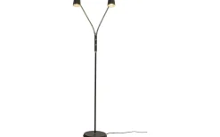 Sandnes Golvlampa Dubbel 140cm Svart/Krom
