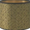 Sara Aries Lampskärm Cylinder Ø20cm med Metallinsida Gold