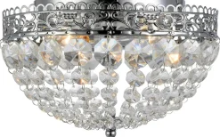 Saxholm Kristallplafond Krom 27cm 2xE14