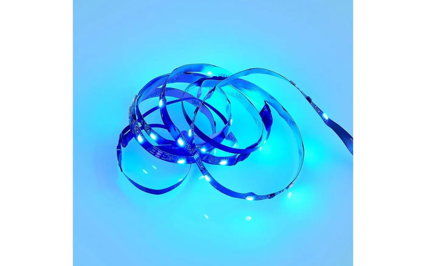 Screen LED-remsa för 21” skärm 1,2m RGB Komplett Kit USB Svart