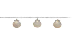 Seashell Batteridriven Ljusslinga Timer 1,35m