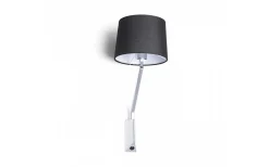 Sharp Vägglampa Svart/Krom E27