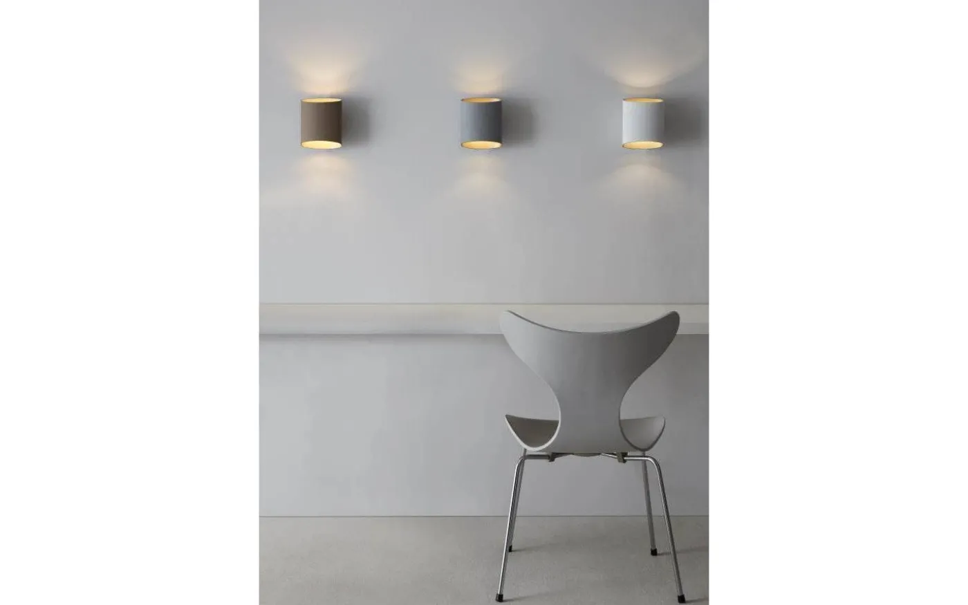 Sinne Vägglampa 17cm Vit/Silver