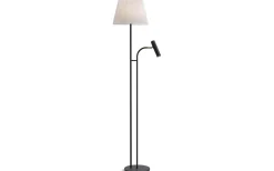 Slender Golvlampa 150cm exkl. skärm Svartstruktur/Mässing
