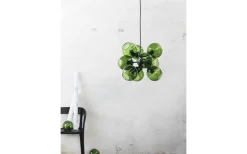 Tage Taklampa Svart Med Gröna Glas