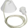 Takupphänge E27 med textilsladd 2,1m Beige