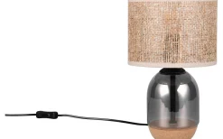 Tara Bordslampa 33cm E27 beige/förkromad