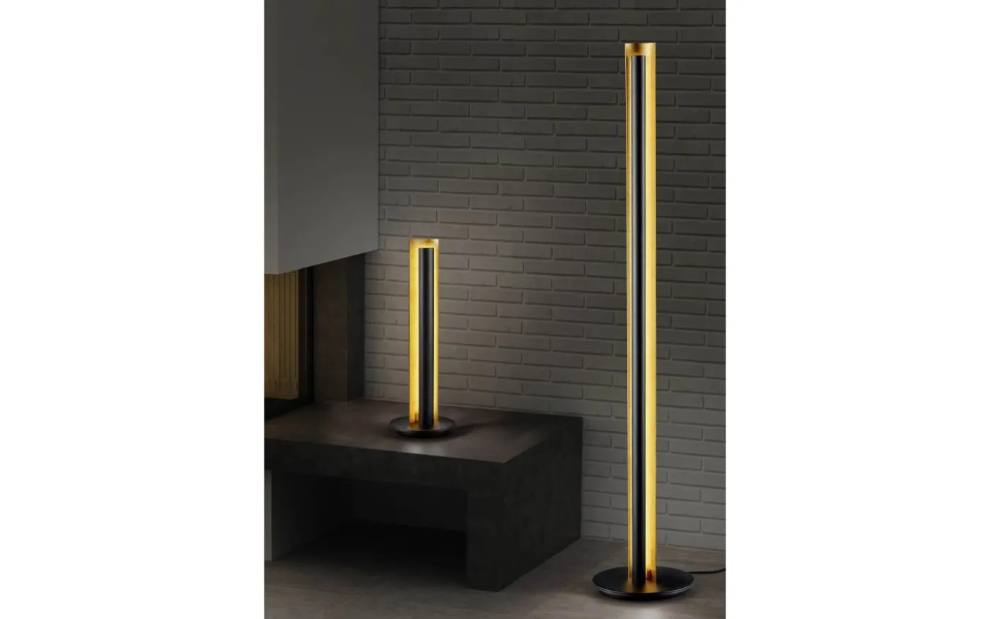 Texel Golvlampa LED svart/guld