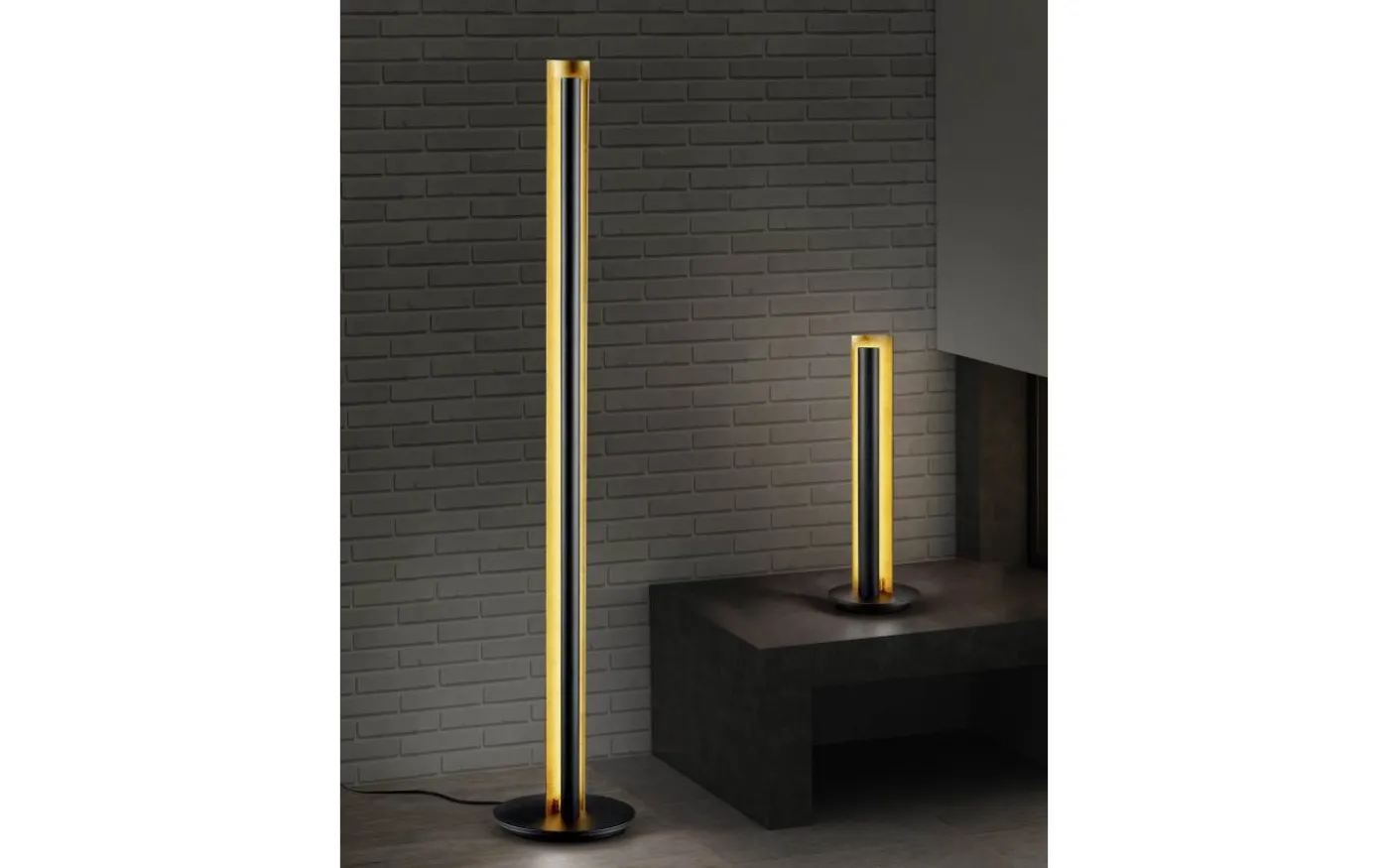 Texel Golvlampa LED svart/guld
