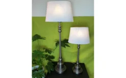 Theo Lampfot 42cm Antik nickel