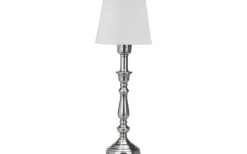 Therese Lampfot 34cm Antiksilver