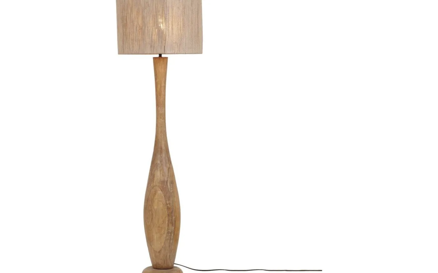 Toba Golvlampa E27 trä/beige