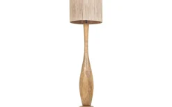 Toba Golvlampa E27 trä/beige