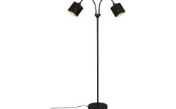 Tommy Golvlampa 2-delad E14 matt svart/guld