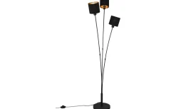 Tommy Golvlampa 3-delad E14 matt svart/guld