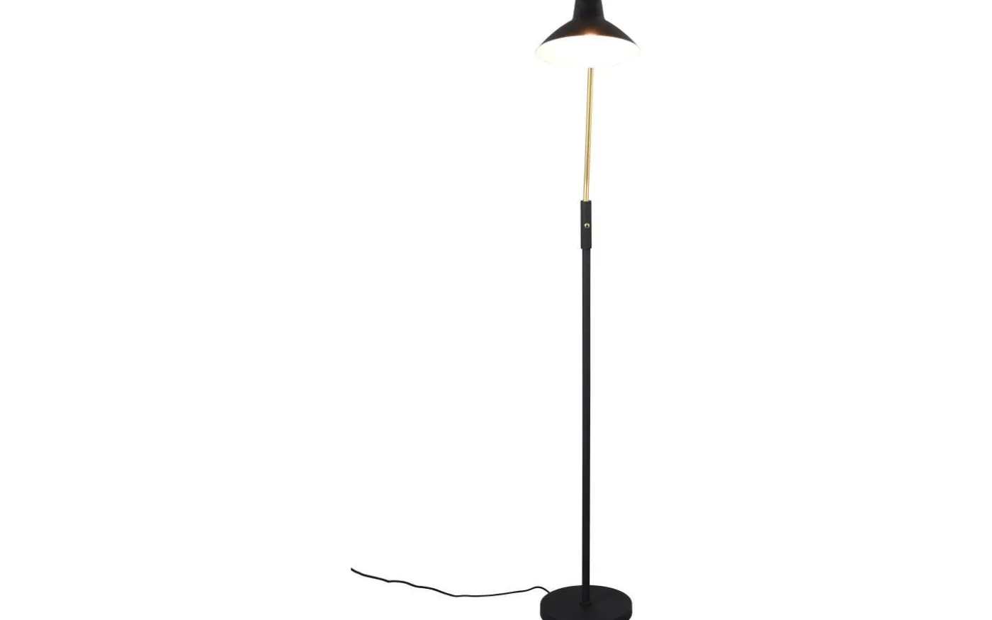 Traveller Golvlampa E27 mattsvart/mattmässing