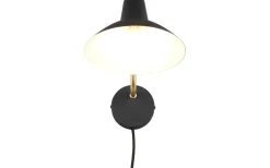 Traveller Vägglampa E27 mattsvart/mattmässing