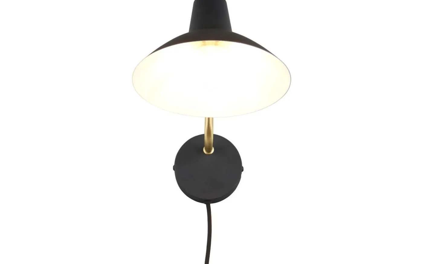 Traveller Vägglampa E27 mattsvart/mattmässing