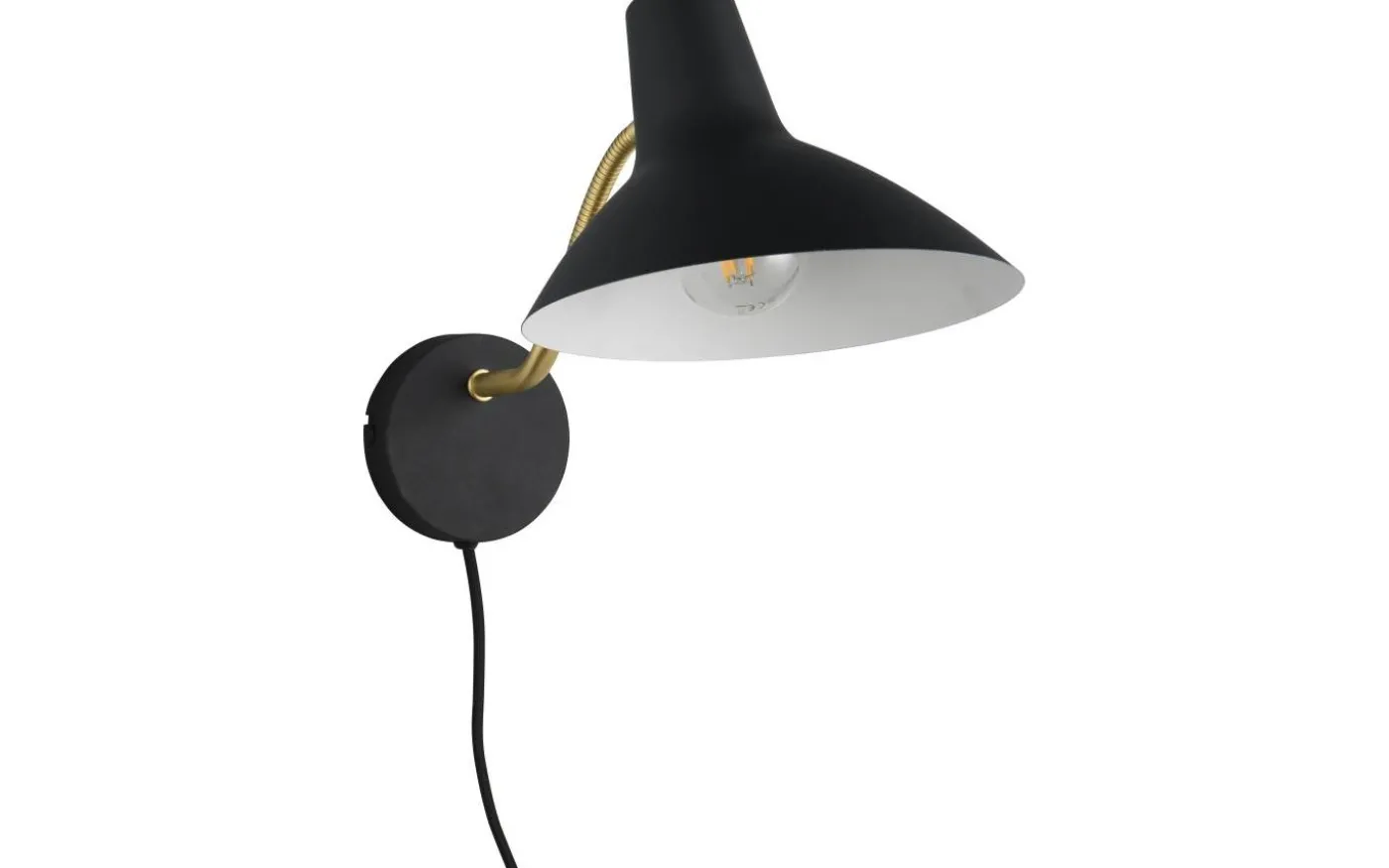 Traveller Vägglampa E27 mattsvart/mattmässing