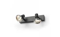 Trica III Vägglampa 2L Svart