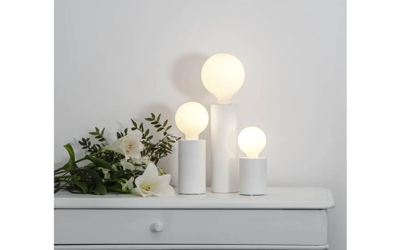 Tub Bordslampa E27 10cm Vit