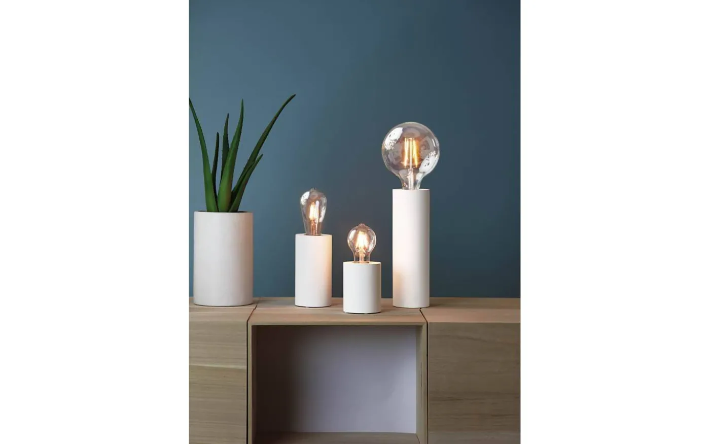 Tub Bordslampa E27 10cm Vit