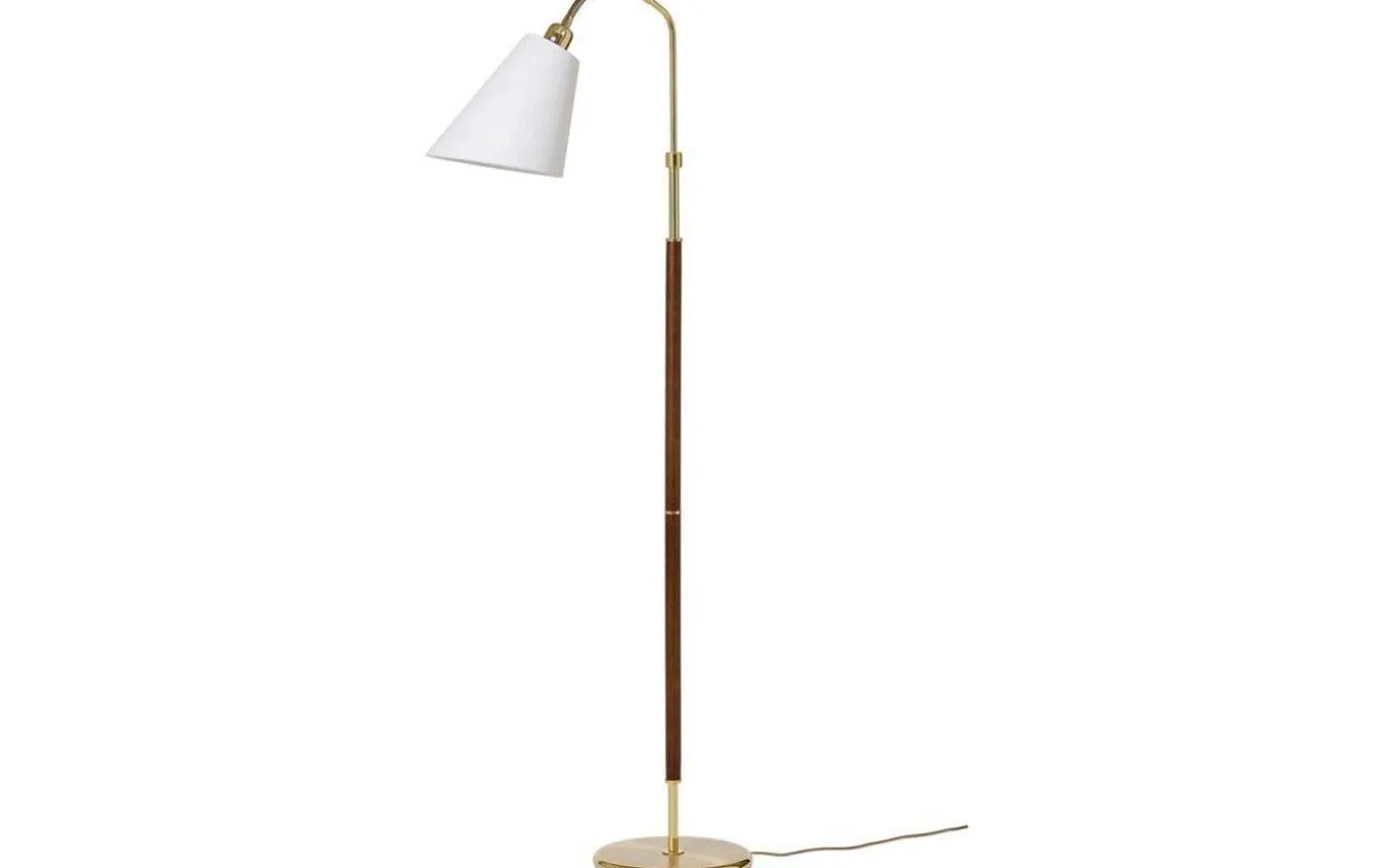 Tullgarn Golvfot 148cm Mässing/Valnöt