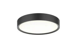 Universal Plafond Ø28cm LED 3-Steg DIM 3000K 800lm 12W(80W) Svart IP44
