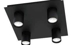 Valcasotto Takspotlight 32cm GU10 LED 3000K 4x4,5W Svart