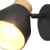 Valentin Spotlight E14 matt svart/guld/trä