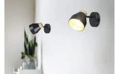 Valentin Spotlight E14 matt svart/guld/trä