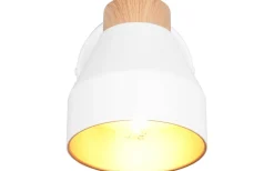Valentin Spotlight E14 matt vit/guld/trä