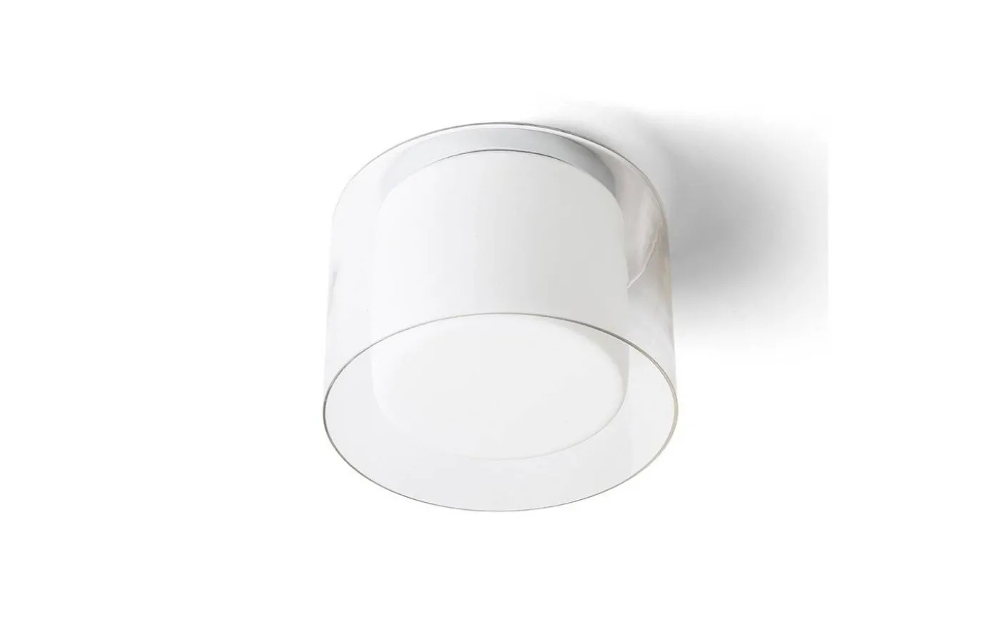 Venice Plafond 23cm Vit/Krom IP44