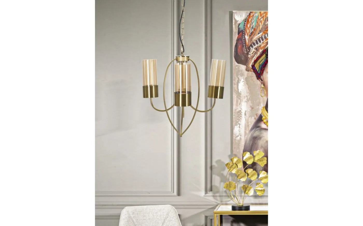 Versailles Taklampa 60cm Guld