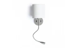 Versina Vägglampa Vit/Krom E27 + 3W LED 25° 3000K