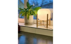 Vinda Bordslampa 24cm Trä/Opalvit