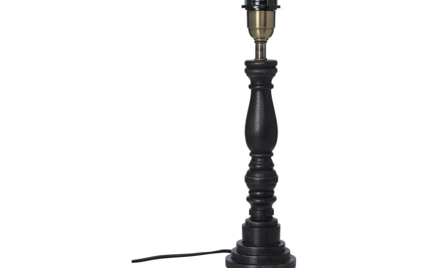 Virkes Lampfot 40cm Svart/Borstad Mässing