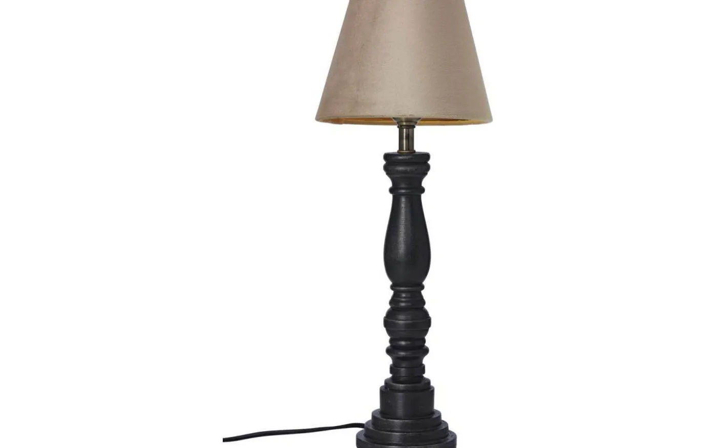 Virkes Lampfot 40cm Svart/Borstad Mässing