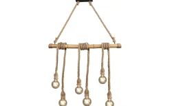 Wilma Takpendel 6xE27 brun/bambu
