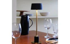 Yoyo Uppladdningsbar Bordslampa 33cm LED 3000K 5,2W Svart/Mässing