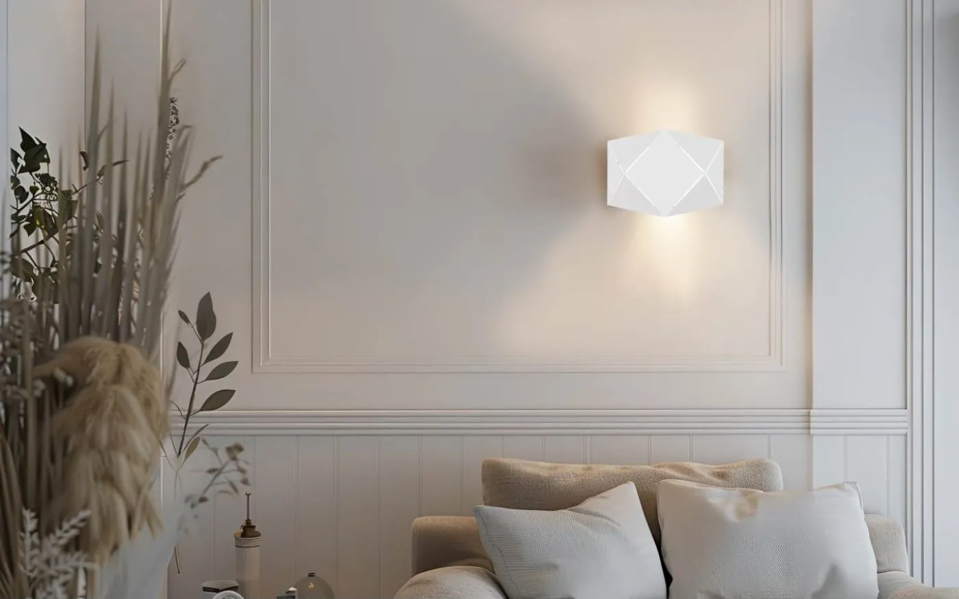 Zandor Vägglampa LED 18cm mattvit