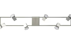 Zeraco Takspotlight 94cm GU10 LED 3000K 6x4,6W Nickel