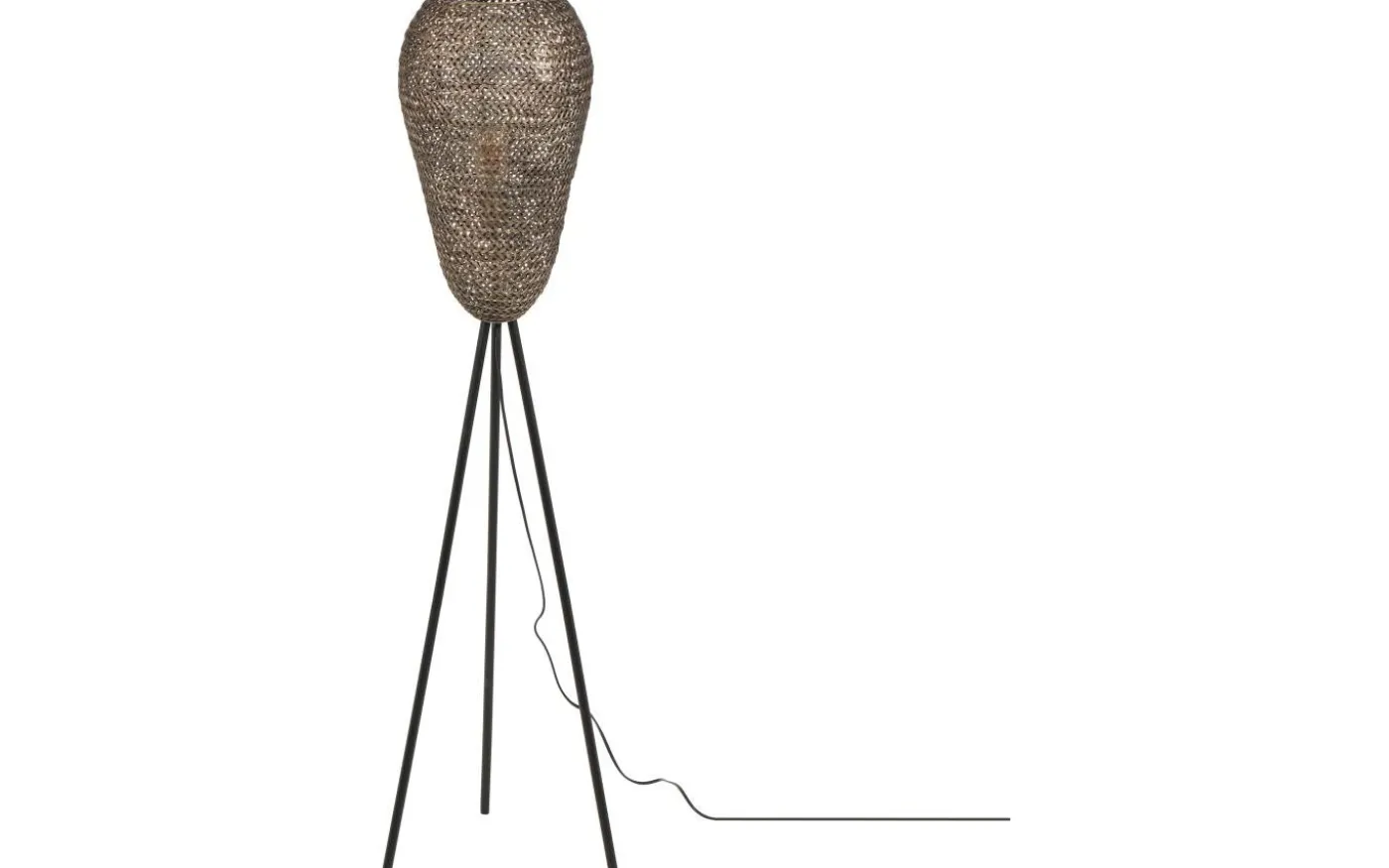 Ziva Golvlampa E27 mattsvart/gammalmässing