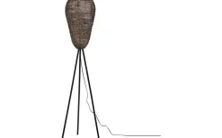 Ziva Golvlampa E27 mattsvart/gammalmässing