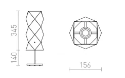 Zumba Bordslampa 47cm Vit/Trä/Krom